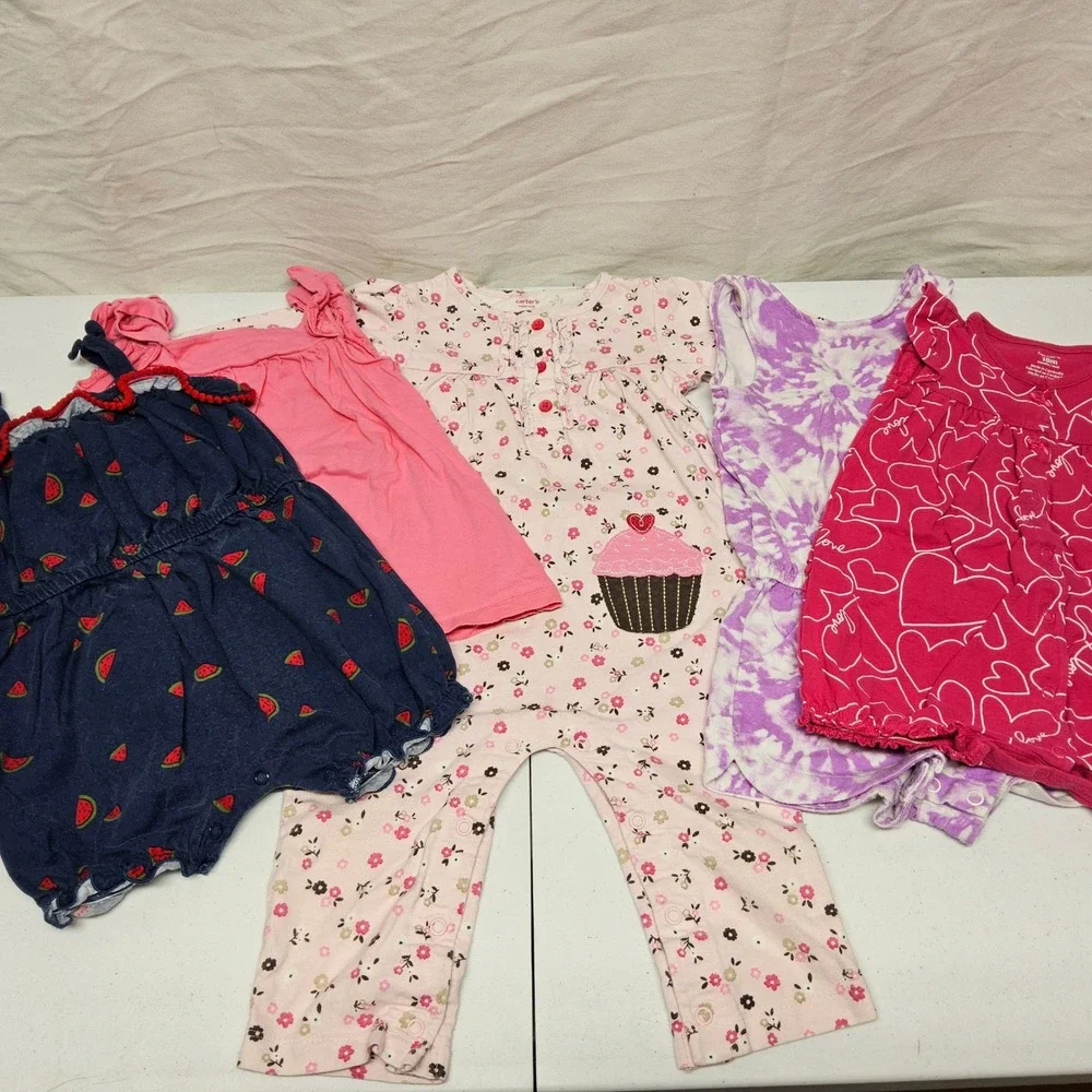 Baby Girl 18M Clothing Bundle - Carter's & Cat & Jack - 4 Piece Lot